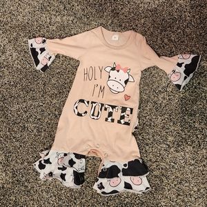 "Holy 🐄 I'm Cute" romper